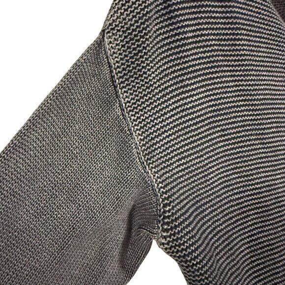 Carbon2Cobalt Gray Black Ribbed Sweater Size M - Picture 2 of 7